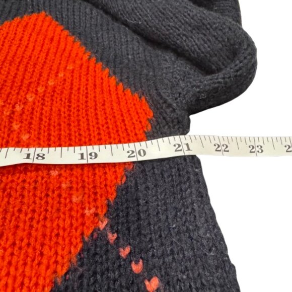 Tommy Hilfiger Navy Red Argyle British Heritage Cozy Holiday Turtleneck (Size L) - Picture 14 of 16